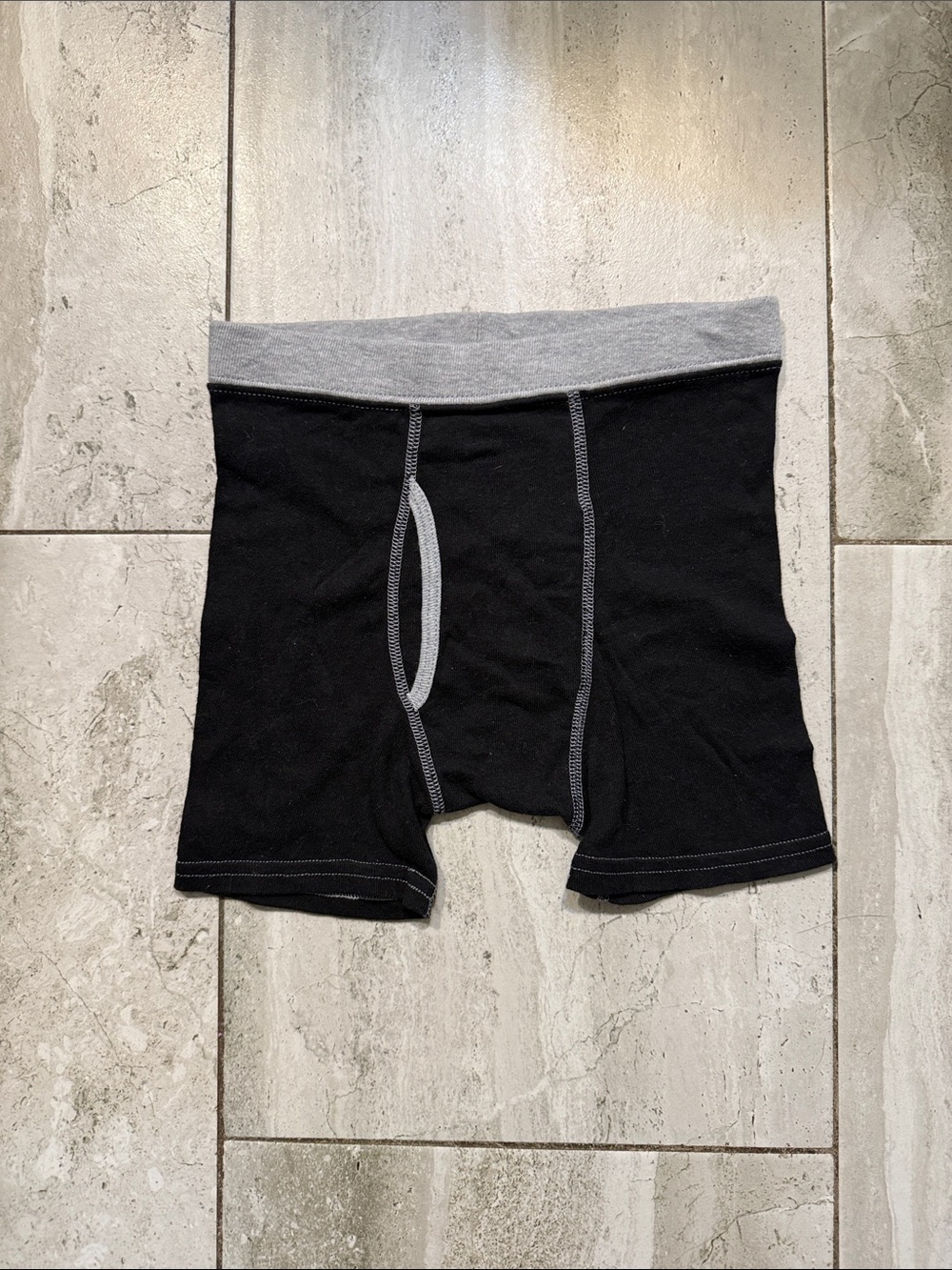 Hanes Black Boxer Briefs with Gray Waistband